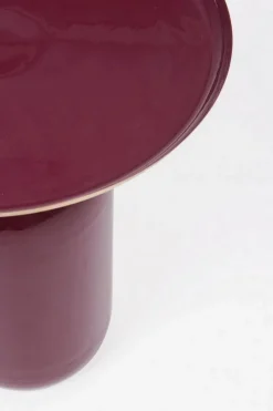 Discount Bizzotto TAVOLINO IN METALLO BURGUNDY D40.5 - NALIMA