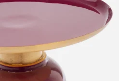 Discount Bizzotto TAVOLINO IN METALLO BURGUNDY D40.5 - NALIMA