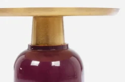 Discount Bizzotto TAVOLINO IN METALLO BURGUNDY D40.5 - NALIMA