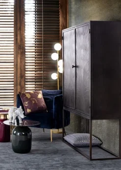 Discount Bizzotto TAVOLINO IN METALLO BURGUNDY D40.5 - NALIMA