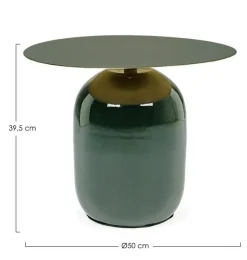 Hot Bizzotto TAVOLINO IN METALLO VERDONE D50 - NALIMA
