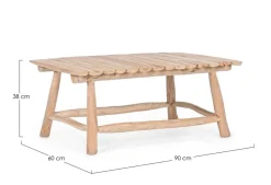 Outlet Bizzotto TAVOLINO IN TEAK - SAHEL