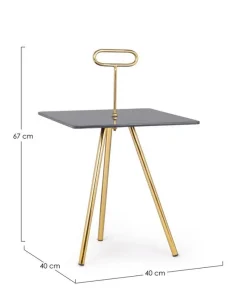 Discount Bizzotto TAVOLINO IN VETRO 40X40 - INESH