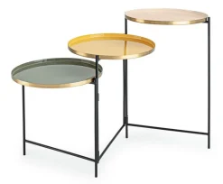 New Bizzotto TAVOLINO PIEGHEVOLE IN ACCIAIO - AMRITA