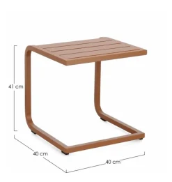 Outlet Bizzotto TAVOLINO TAYLOR 40X40 PECAN