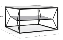 Clearance Bizzotto TAVOLINO 70X70 - HYDRA
