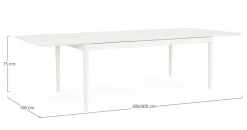 New Bizzotto TAVOLO ALL NEBULA 200-300X100 VAPOR YK15