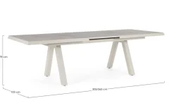 Hot Bizzotto TAVOLO ALL.KRION 205-265X103 PELICAN