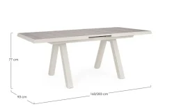 New Bizzotto TAVOLO ALL.KRION 163-203X93 PELICAN