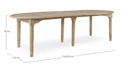 Clearance Bizzotto TAVOLO ALLUNGABILE IN LEGNO - BEDFORD