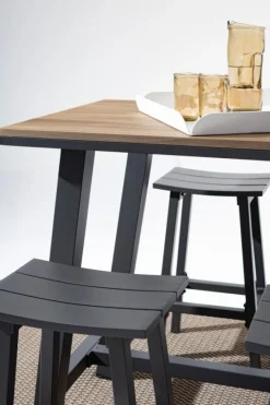 Clearance Bizzotto TAVOLO BAR IN ALLUMINIO ANTRACITE YK13 - SKIPPER