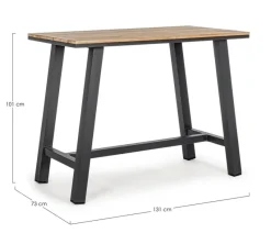 Clearance Bizzotto TAVOLO BAR IN ALLUMINIO ANTRACITE YK13 - SKIPPER