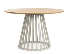 Outlet Bizzotto TAVOLO CILLIAN D120 WARM GREY/NATURAL