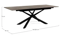 Outlet Bizzotto TAVOLO CON PIANO IN CERAMICA - SEYFERT