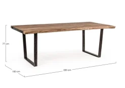 Best Bizzotto TAVOLO FISSO IN LEGNO 220X100 - ELMER