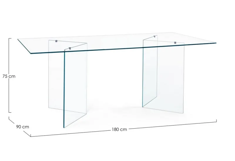 Discount Bizzotto TAVOLO FISSO IN VETRO - IRIDE