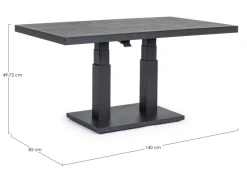 Discount Bizzotto TAVOLO IN ALLUMINIO ANTRACITE JX55 - TRUMAN