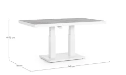 Sale Bizzotto TAVOLO IN ALLUMINIO BIANCO JX11 - TRUMAN