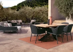 Outlet Bizzotto TAVOLO IN ALLUMINIO CARBON RT02 - PALMDALE