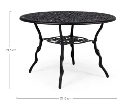 Sale Bizzotto TAVOLO IN ALLUMINIO D110 ANTRACITE - VICTORIA