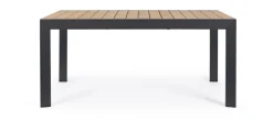 Sale Bizzotto TAVOLO IN ALLUMINIO 160-240X100 ANTRACITE YK13 - BELMAR