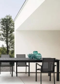 Best Bizzotto TAVOLO IN ALLUMINIO 160/240X100 ANTRACITE CX23 - KONNOR