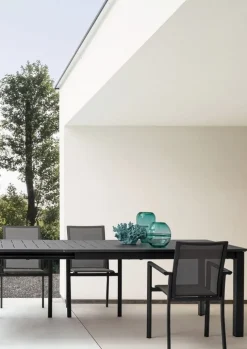 Best Bizzotto TAVOLO IN ALLUMINIO 160/240X100 ANTRACITE CX23 - KONNOR