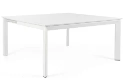New Bizzotto TAVOLO IN ALLUMINIO 110/160X160 BIANCO CX21 - KONNOR