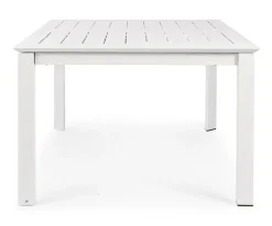New Bizzotto TAVOLO IN ALLUMINIO 110/160X160 BIANCO CX21 - KONNOR