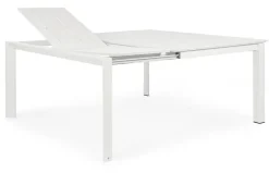 New Bizzotto TAVOLO IN ALLUMINIO 110/160X160 BIANCO CX21 - KONNOR
