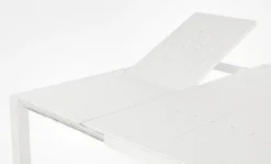 New Bizzotto TAVOLO IN ALLUMINIO 110/160X160 BIANCO CX21 - KONNOR