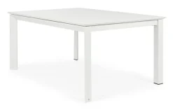 New Bizzotto TAVOLO IN ALLUMINIO 110/160X160 BIANCO CX21 - KONNOR