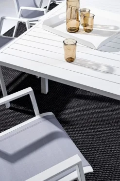 Bizzotto TAVOLO IN ALLUMINIO 135/270X90 BIANCO YK11 - PELAGIUS