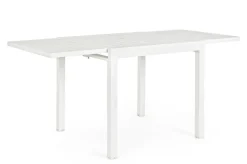 Clearance Bizzotto TAVOLO IN ALLUMINIO 83/166X80 BIANCO YK11 - PELAGIUS