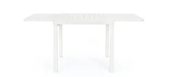 Clearance Bizzotto TAVOLO IN ALLUMINIO 83/166X80 BIANCO YK11 - PELAGIUS