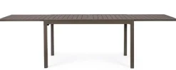 Clearance Bizzotto TAVOLO IN ALLUMINIO 135-270X90 COFFEE YK14 - PELAGIUS