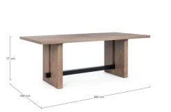 Discount Bizzotto TAVOLO IN LEGNO - MONROE