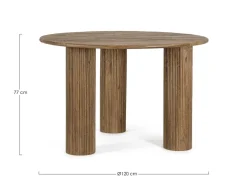 Outlet Bizzotto TAVOLO IN LEGNO BROWN D120 - DACCA