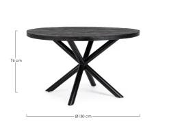 Clearance Bizzotto TAVOLO IN LEGNO D130 - HASTINGS