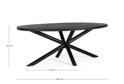 Outlet Bizzotto TAVOLO IN LEGNO 200X110 - HASTINGS