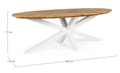 New Bizzotto TAVOLO IN TEAK BIANCO RT01 - PALMDALE