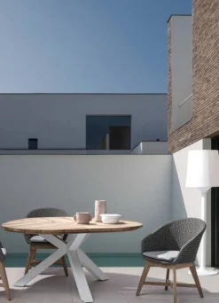 New Bizzotto TAVOLO IN TEAK BIANCO RT01 - PALMDALE