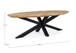 Best Bizzotto TAVOLO IN TEAK CARBON RT02 - PALMDALE