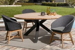 Best Bizzotto TAVOLO IN TEAK CARBON RT02 - PALMDALE