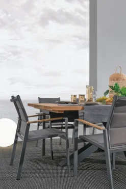 New Bizzotto TAVOLO IN TEAK RICICLATO NERO PM02 - RAMSEY