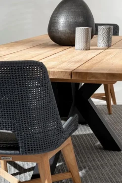 New Bizzotto TAVOLO IN TEAK RICICLATO NERO PM02 - RAMSEY