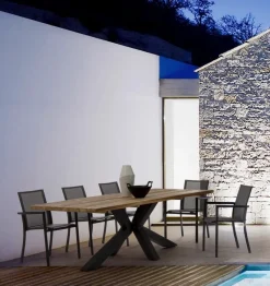 New Bizzotto TAVOLO IN TEAK RICICLATO NERO PM02 - RAMSEY