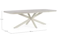 Discount Bizzotto TAVOLO ISACCO 240X110 PELICAN