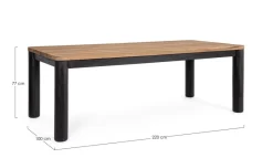 Outlet Bizzotto TAVOLO RODERICK 220X100