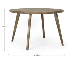 Clearance Bizzotto TAVOLO ROTONDO IN LEGNO - SYLVESTER